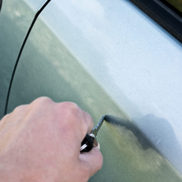Connecticut woman allegedly keyed car in parking lot - photo licensed by shore news network.