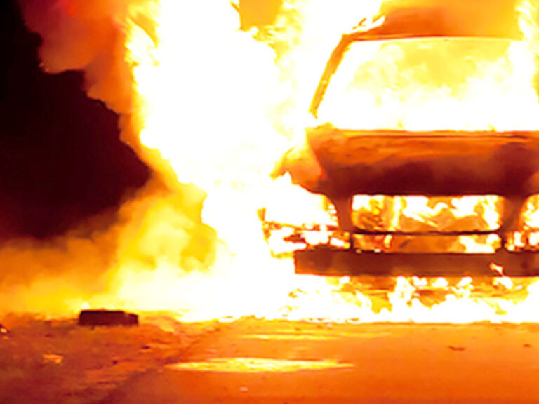 Car fire - file photo