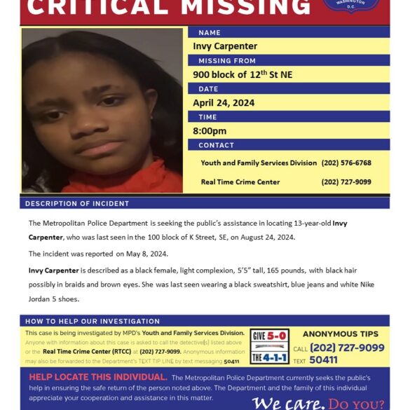 Urgent search for missing 13-year-old girl in d. C. - photo licensed by shore news network.