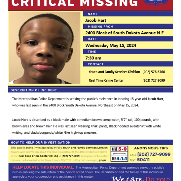 13-year-old in reported missing in d. C. - photo licensed by shore news network.