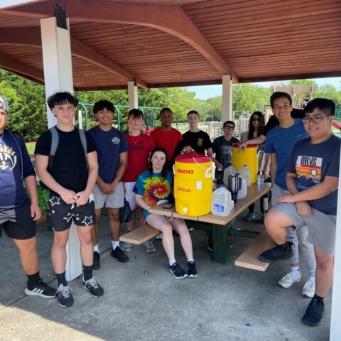 Toms river jrotc students volunteer to clean up local park - photo licensed by shore news network.