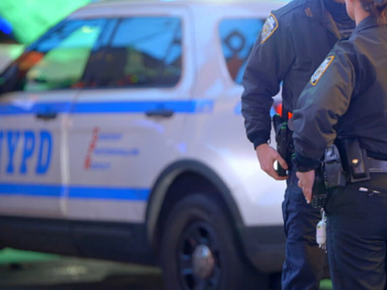 New york city police officers on scene