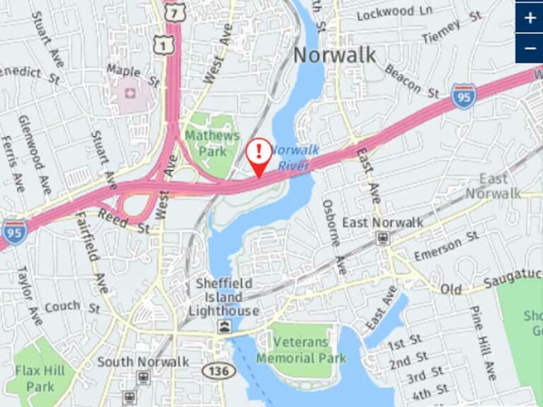 I-95 north shut down due to tanker fire and crash - photo licensed by shore news network.