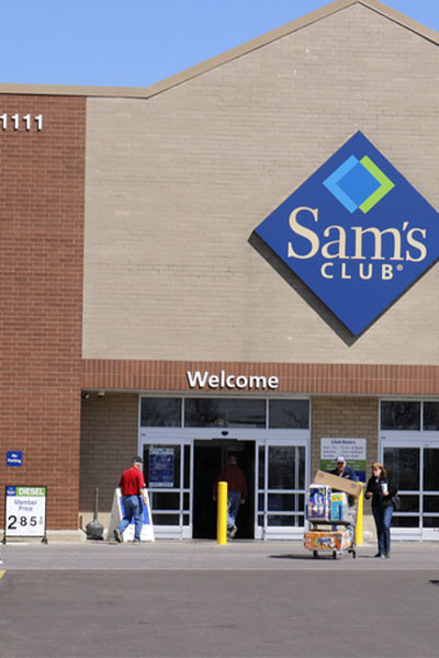 Sam's Club discount bulk goods store.