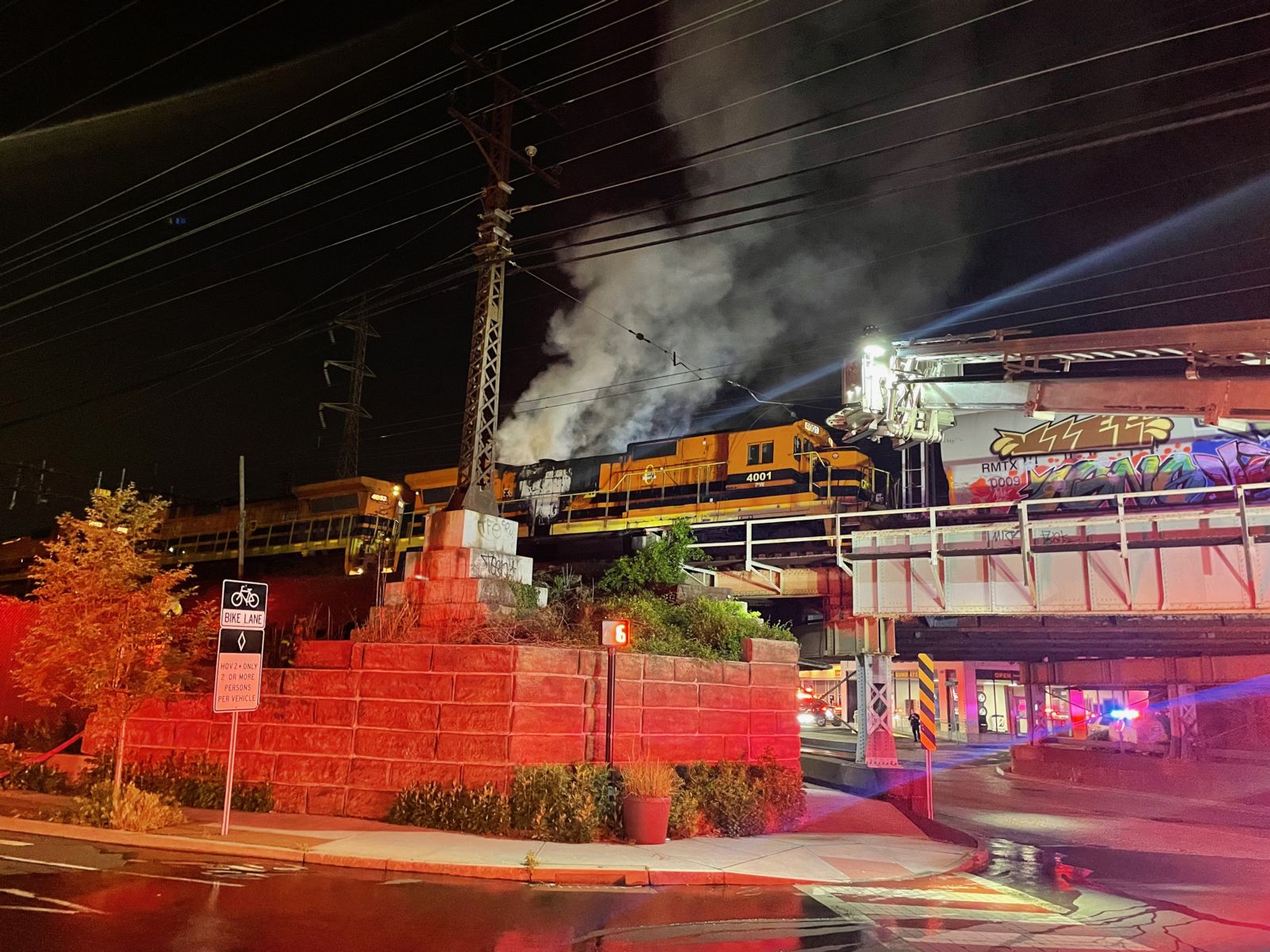 Train Fire on Stamford Freight Train, No Injuries