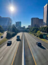 The downtown expressway in downtown, richmond, virginia
