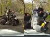 Watch: cop stops illegal atv rider from injuring families walking along park path