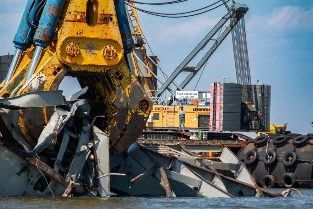 Salvage Equipment Deployed to Recover Missing Workers in Baltimore Bridge Collapse