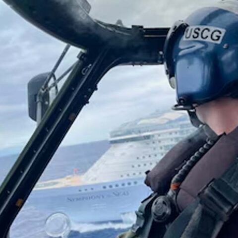 Cruise ship out of bayonne scene of dramatic at-sea coast guard rescue - photo licensed by shore news network.