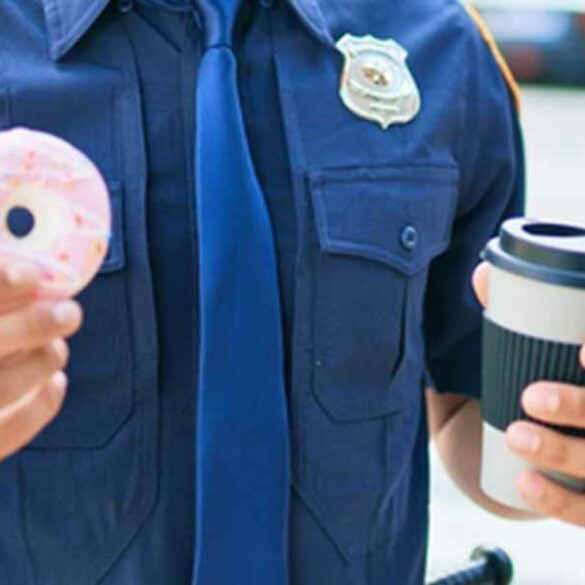 Toms river cops offer to share their donuts at monthly community outreach event - photo licensed by shore news network.