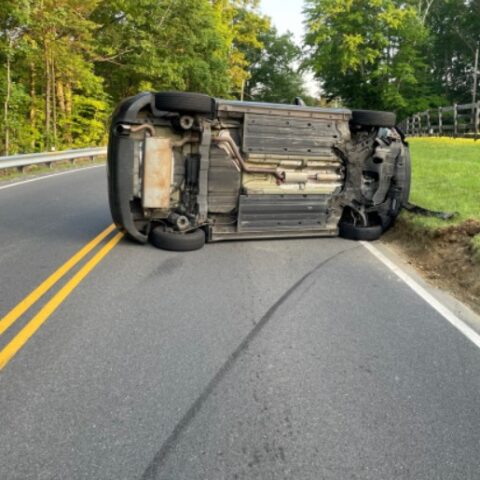 Drunk driver flips vehicle in stafford - photo licensed by shore news network.