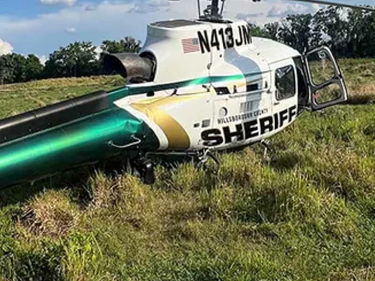 Sheriff's helicopter makes emergency landing - photo licensed by shore news network.