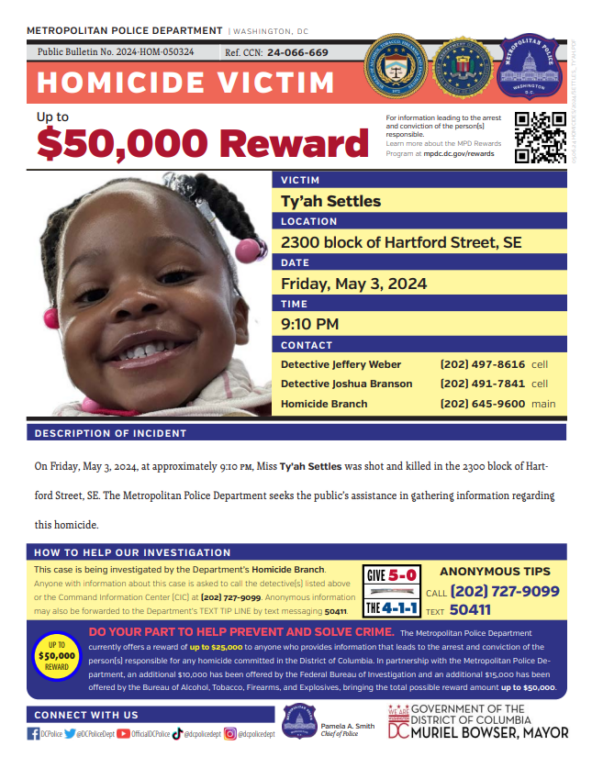 3-Year-Old Girl Fatally Shot Inside Car in D.C. 3-Year-Old Girl Fatally Shot Inside Car in D.C.