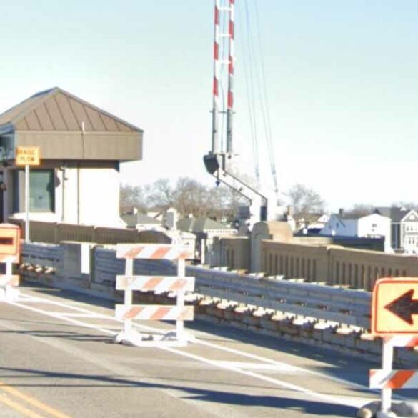 Broken bridge at the jersey shore remains stuck open as free shuttle service - photo licensed by shore news network.