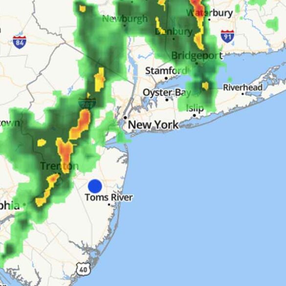 New jersey braces for thunderstorms, coastal flooding - photo licensed by shore news network.