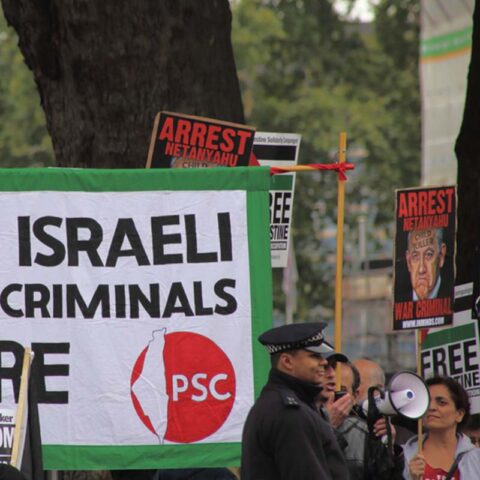 Pro-palestinian protesters target jackson township for anti-jewish protest and march today - photo licensed by shore news network.