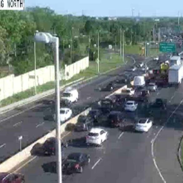 Crash snarls traffic near turnpike and route 18 interchange - photo licensed by shore news network.