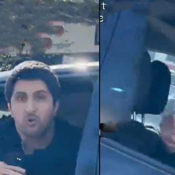 Man charged for brandishing knife at pro-palestinian woman protesting in new jersey - photo licensed by shore news network.