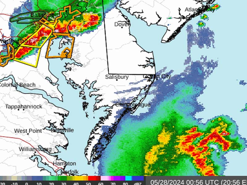 Tornado Watch Issued for Ocean City, Maryland Area