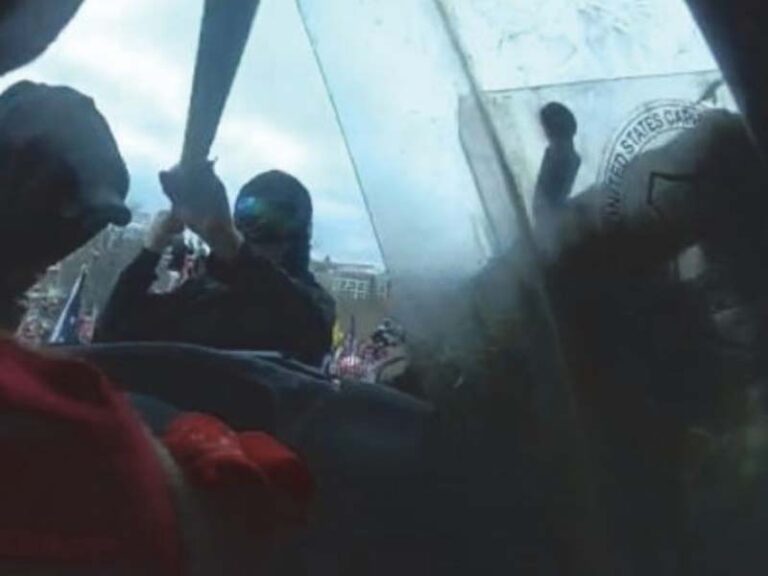 Maryland man charged for deadly weapon after attacking cops with trump campaign sign on jan 6. - photo licensed by shore news network.