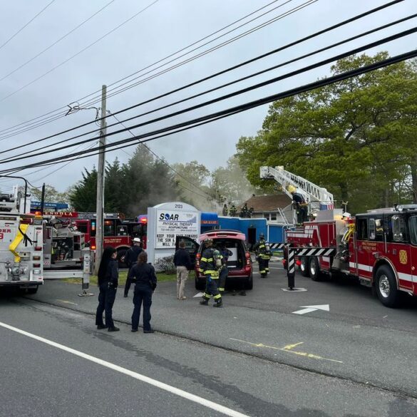 Route 35 business damaged in fire - photo licensed by shore news network.