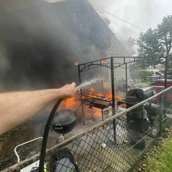 Warminster house fire: bystanders aid resident, firefighters rescue dog - photo licensed by shore news network.