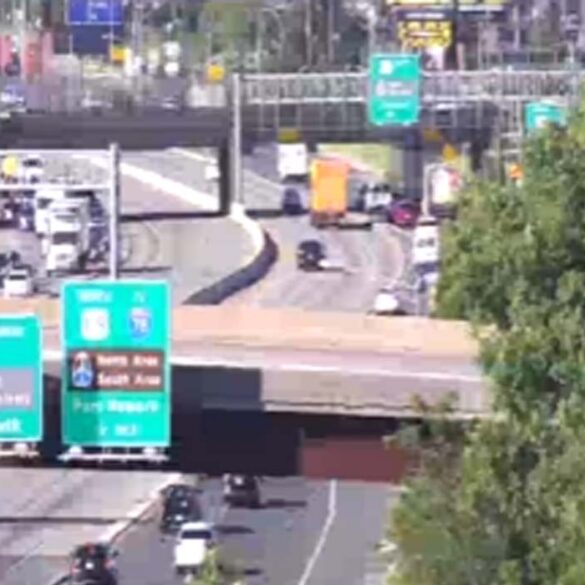 Serious crash causing backup on route 22 eastbound - photo licensed by shore news network.