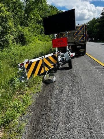 Driver Collides With NYSDOT Truck in Saratoga Springs