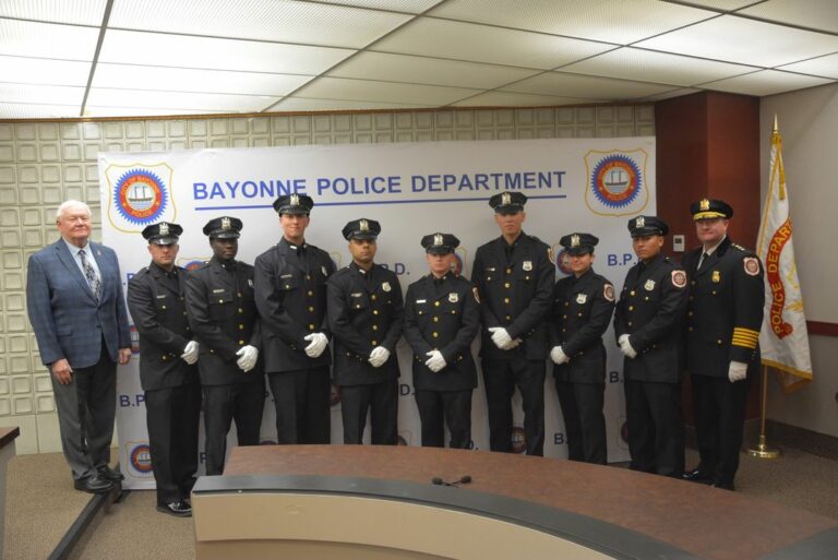 Bayonne police department welcomes new officers - photo licensed by shore news network.