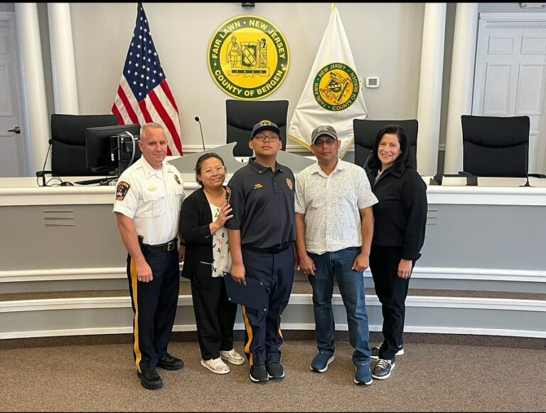 Fair lawn swears in chief for a day - photo licensed by shore news network.