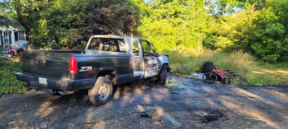 Early Morning Fire Damages Vehicles in Charles County