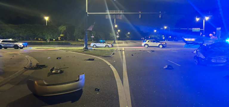 High-speed chase ends in crash, suspect at large in newport news - photo licensed by shore news network.