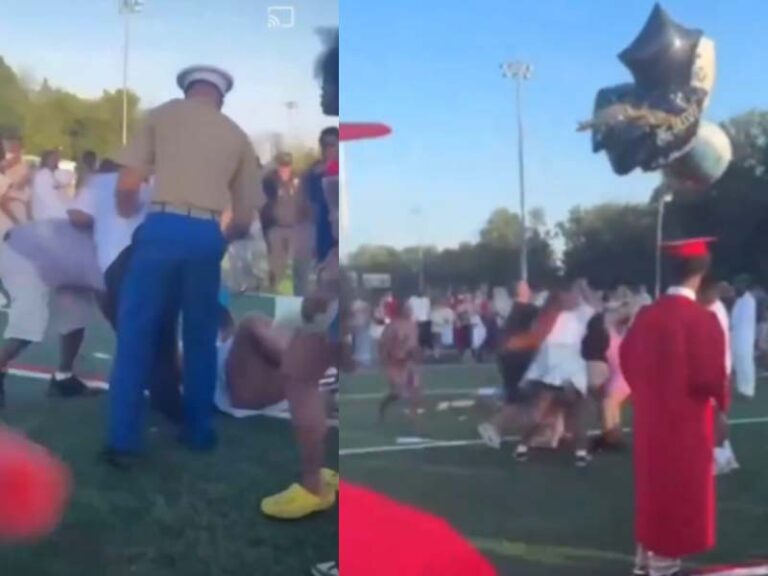 New jersey high school celebrates end of year with graduation brawl - photo licensed by shore news network.