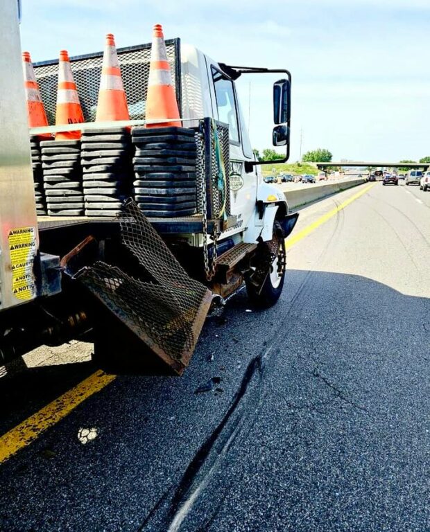 New York DOT Truck Struck on I-81
