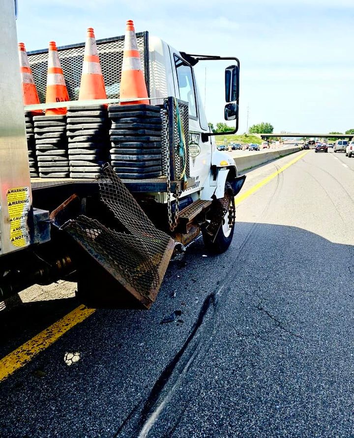 New York DOT Truck Struck on I-81