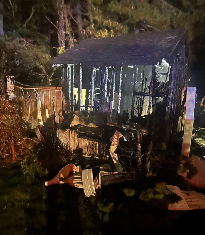 Manchester Township Police Respond to Shed Fire on Riverside Drive