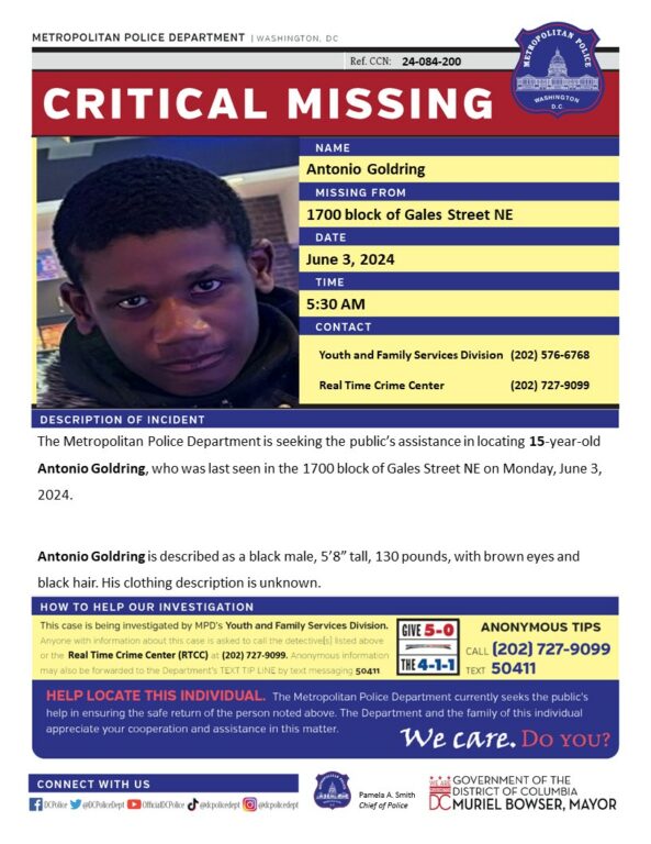 Search Continues For Missing 15-Year-Old In D.C.