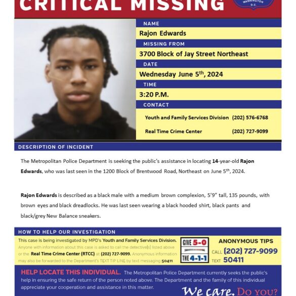 Urgent search for missing teen in d. C. - photo licensed by shore news network.