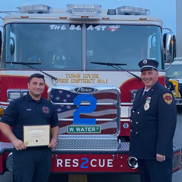 Father-son duo dedicates time to toms river fire department - photo licensed by shore news network.