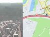 Traffic jam in paterson caused by overturned tractor trailer