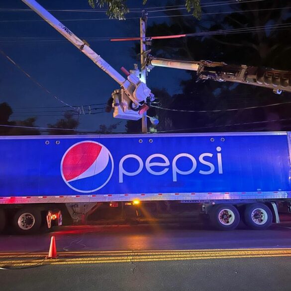 Pepsi trailer crash causes delays on route 36 - photo licensed by shore news network.