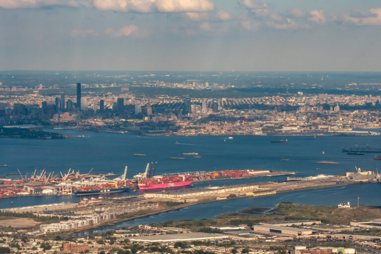 Crash snarls traffic in and out of port newark - photo licensed by shore news network.