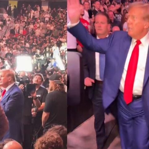 Entire stadium breaks out in "usa" chant as champ gives president his title belt in amazing display of respect - photo licensed by shore news network.