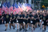 Tunnel to Towers memorial run. Members of the United States Army taking part in the annual Stephen Siller Tunnel to Towers race honoring first responders and the military in Lower Manhattan.