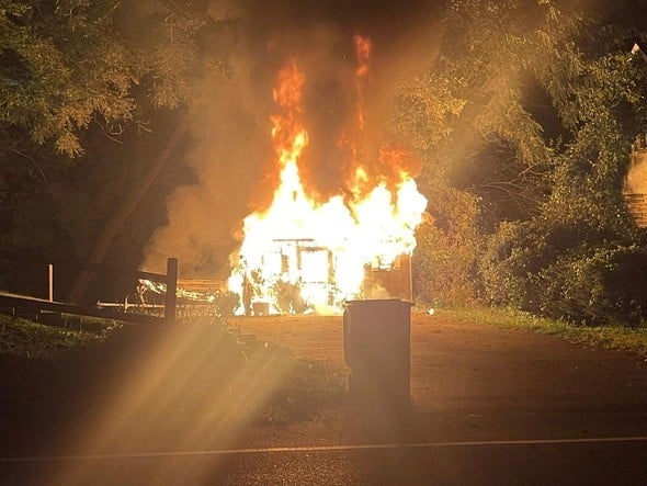 Fire Damages Boat and Sheds in Conowingo