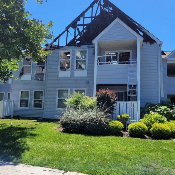 Fire at waldorf apartment complex injures two firefighters, displaces residents - photo licensed by shore news network.