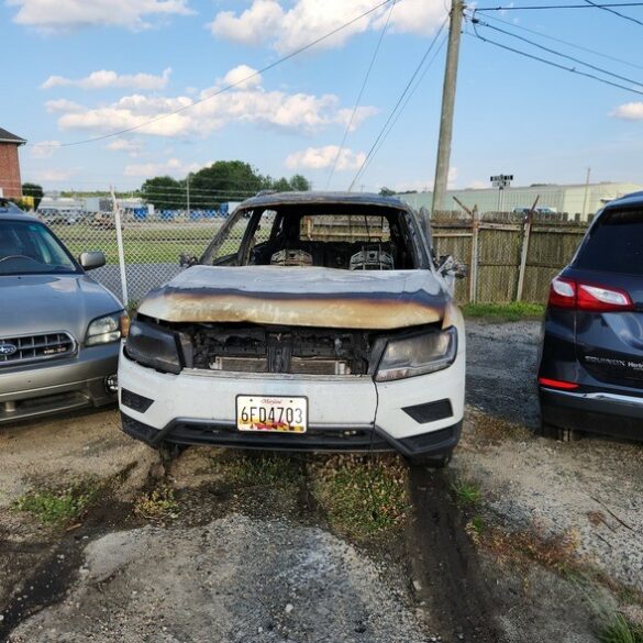 Police report vehicle fire in hurlock - photo licensed by shore news network.