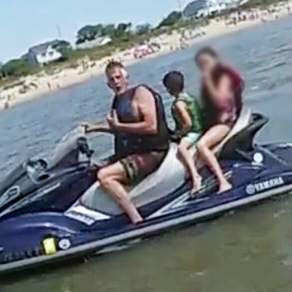 Man on jetski flees police with two child passengers at the jersey shore - photo licensed by shore news network.