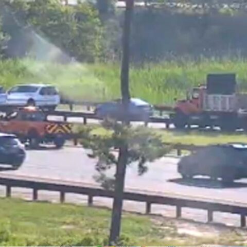 Lane blocked due to crash on garden state parkway in lakewood - photo licensed by shore news network.