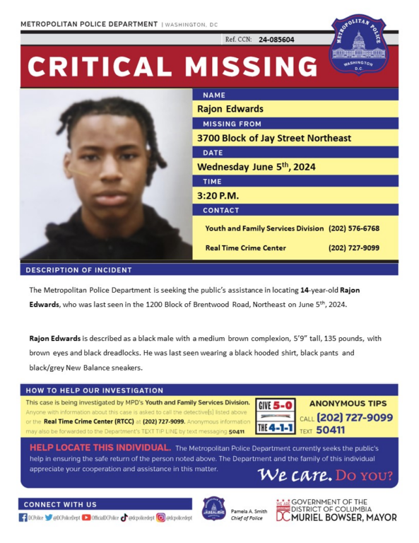 Urgent Search for Missing Teen in D.C. Urgent Search for Missing Teen in D.C.